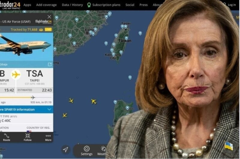 Čitav svet gleda avion Nensi Pelosi i da li će sleteti na Tajvan